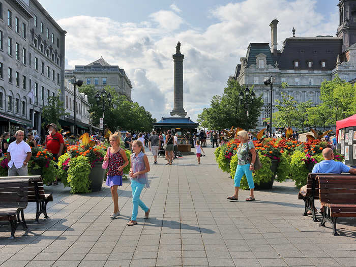 Place Jacques Cartier in Montreal, Canada.