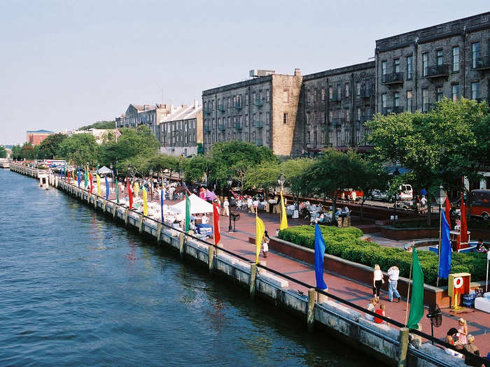 River Street in Savannah, Georgia.