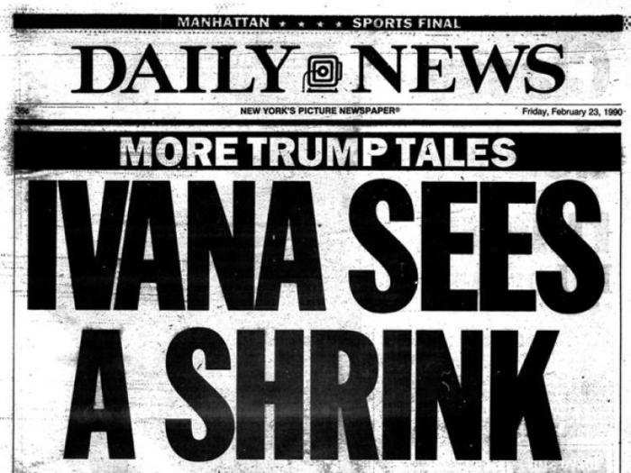 "More Trump tales: Ivana sees a shrink"