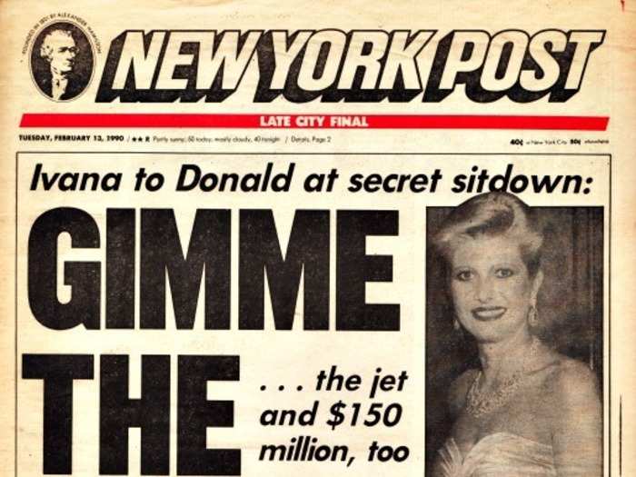 "Ivana to Donald at secret sitdown: Gimme the Plaza! ... the jet and $150 million, too"