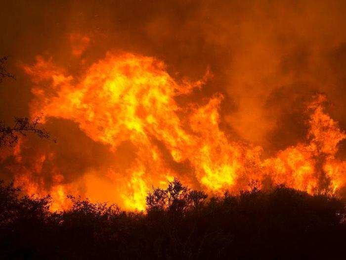 Two of the largest fires — Tubbs and Atlas fires — are believed to have begun near Highway 128 in Napa. Strong, dry winds fanned the flames from ridge top to ridge top on Monday.