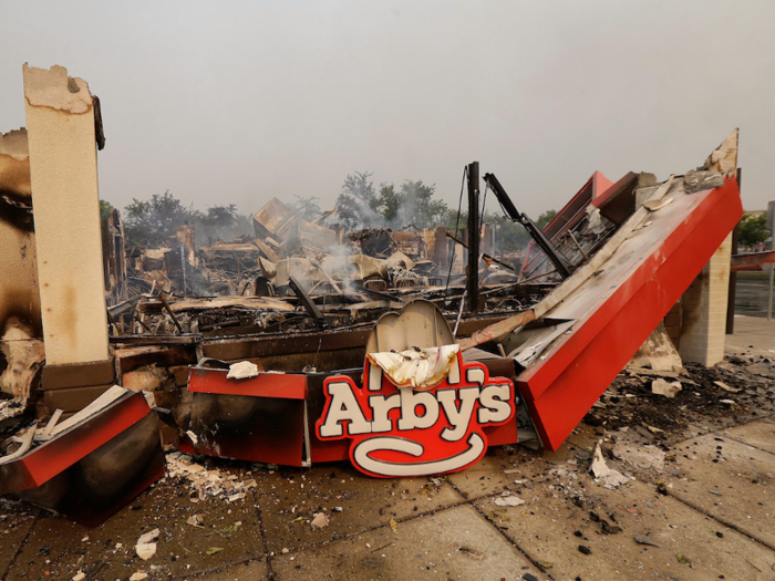 After the blaze, the restaurant