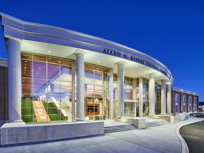 The "Allen N. Reeves Football Complex" was designed by HOK, the architect firm responsible for many stadiums around the world.