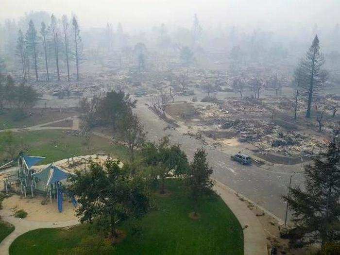 Coffey Park, which gives the neighborhood its name, was also untouched.