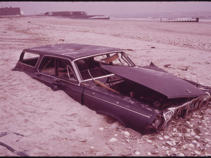 ... and another was buried in sand on the Breezy Point Beach. Today, the EPA regulates landfills and auto salvage yards, but illegal disposal still happens.