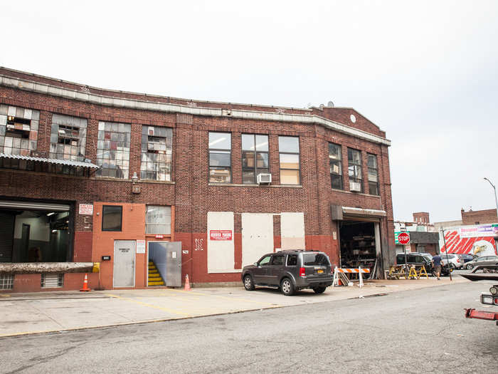 Across the street, in a stark contrast, is a row of the neighborhood