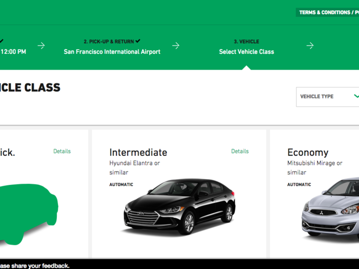 Most rental car companies let you choose a "vehicle class," like compact or full-size, but you might not know which car you