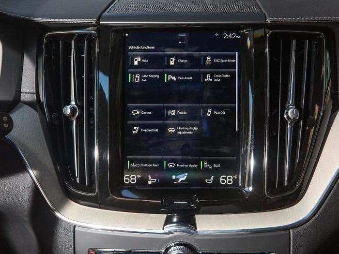 The nine-inch touchscreen itself is operated like a tablet.