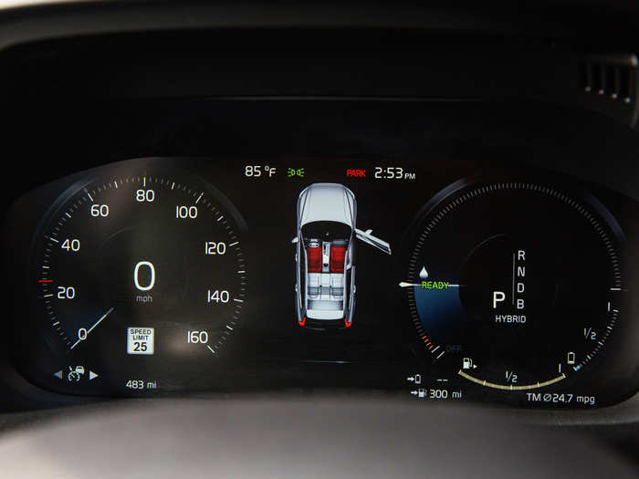 The instrument cluster is digital and straightforward.