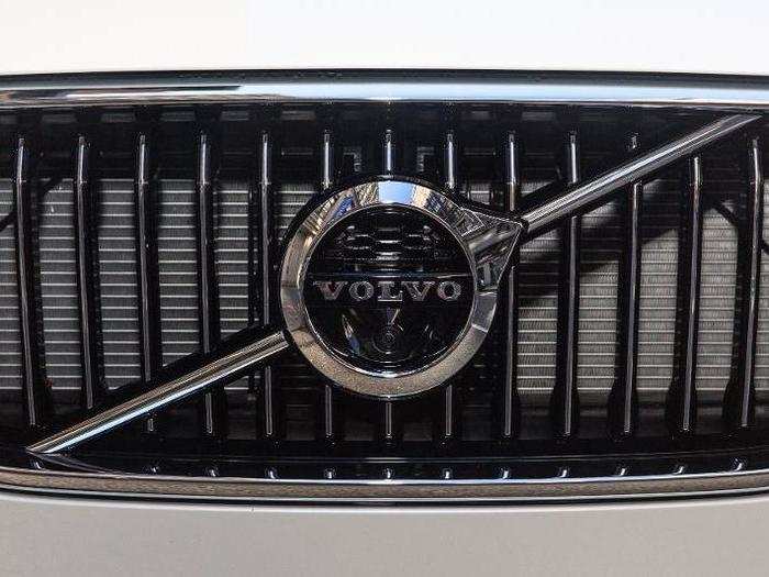 The famous Volvo badge. Yes, it could be mistaken for a "male" symbol, but it