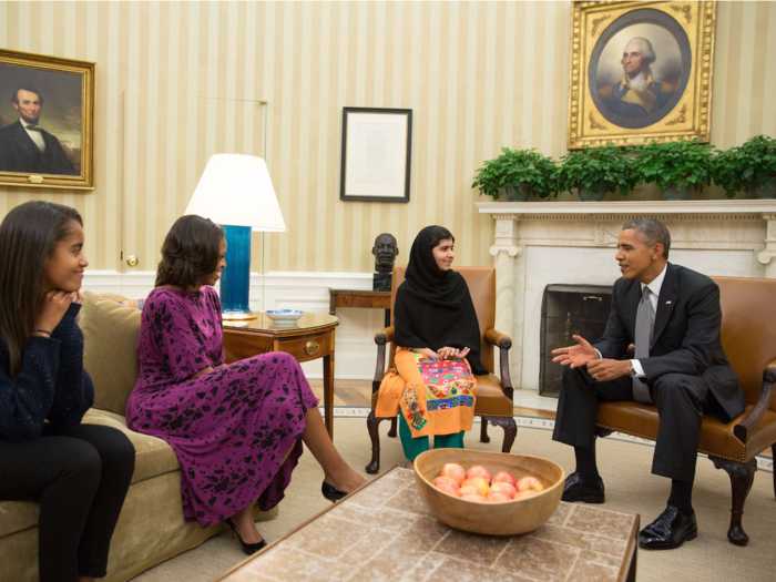 Yousafzai met with President Barack Obama and challenged him on the drone strikes in Pakistan: "Innocent victims are killed in these acts, and they lead to resentment among the Pakistani people. If we refocus efforts on education it will make a big impact."