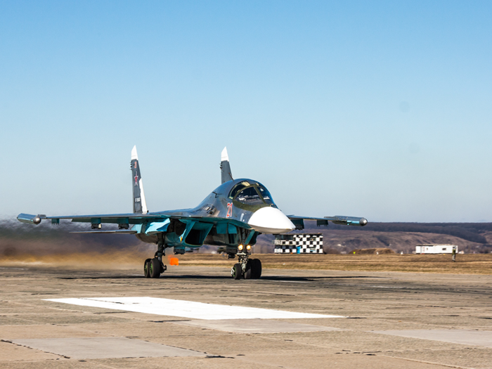 The Su-34 Fullback, which made its maiden flight in 1990, was built to replace the Su-24.