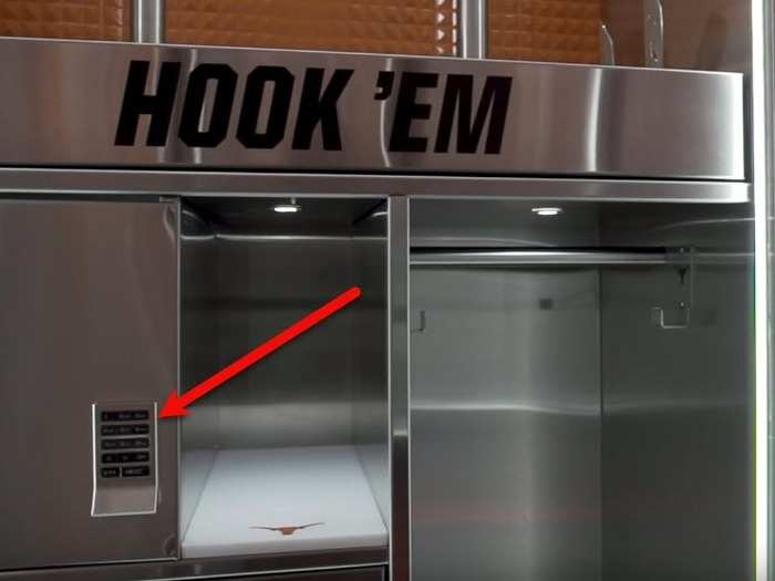 Each Texas locker also has its own pin-pad safe.