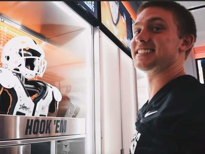 The lockers are made by Longhorn Lockers, a company that has also made lockers for other top programs, including Clemson, Alabama, LSU, Oklahoma, and Stanford.