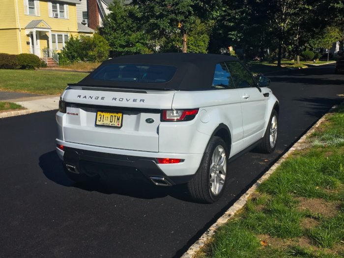 According to JLR, the Evoque Convertible can hit 60 mph in 7.8 seconds and a top speed of 112 mph.