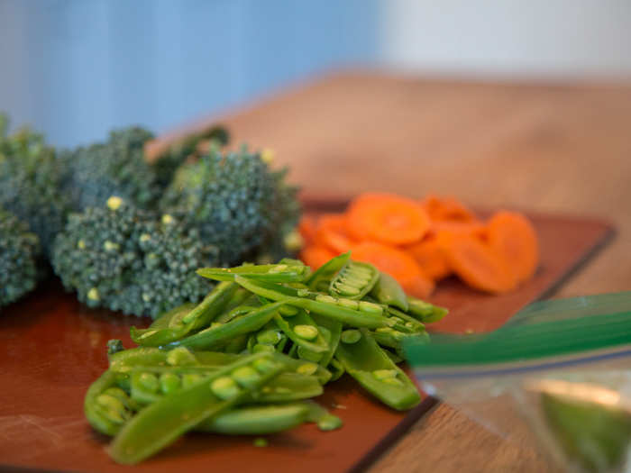 I dreaded preparing another meal. The recipes were just too demanding for a week night. I waited until lunchtime on a Saturday and attempted the simple green curry.