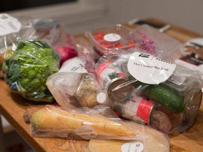 For $78 a week, subscribers receive three meals with two servings of each. Ingredients for each meal were bagged separately, which made it easier to prep for cooking later.