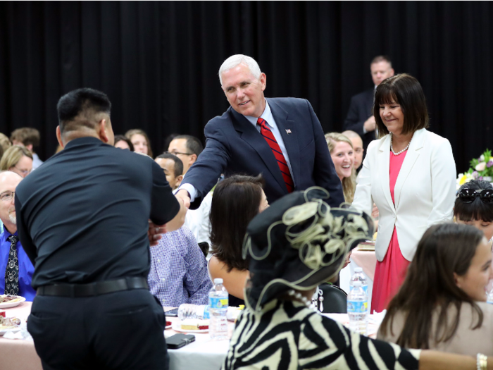 Pence does not attend events with booze without Karen. He also does not dine alone with other women. Some have criticized this rule as sexist.