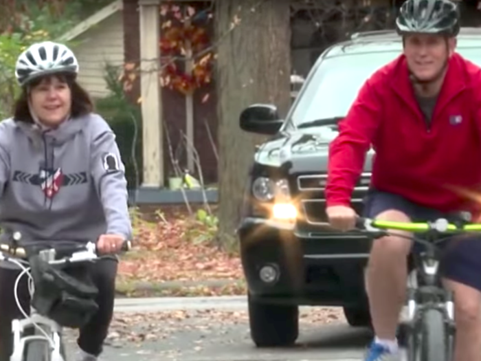 The couple frequently exercises together, even going on lengthy cycling trips.