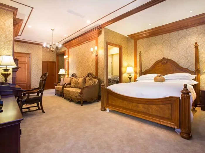 There are 10 bedrooms, including a presidential suite and three executive suites.