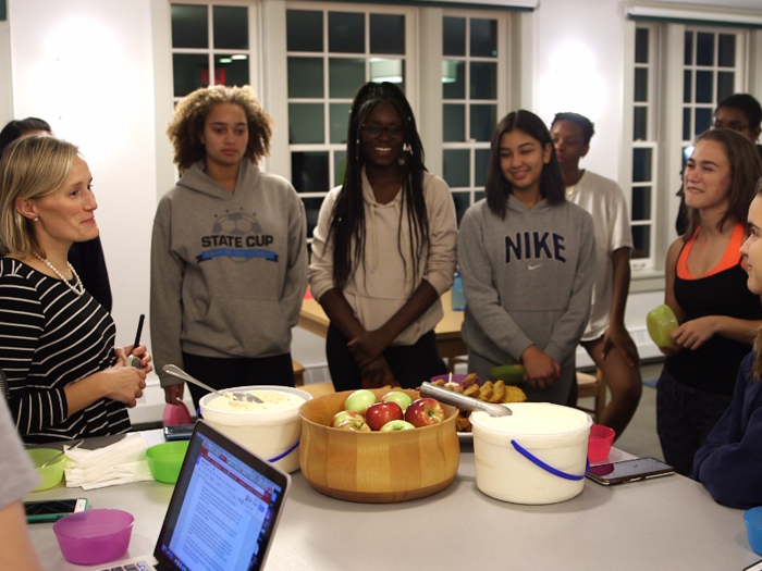 When we stopped by Chase House, a girls dormitory, students were celebrating the birthday of one of the girls in the dorm.