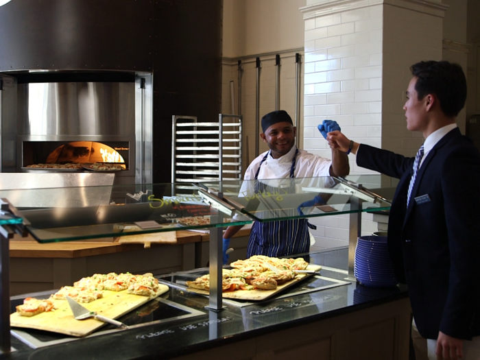 He took us to Paresky Commons where everyone gets their meals. We learned that the stir fry is the best item in the dining hall.