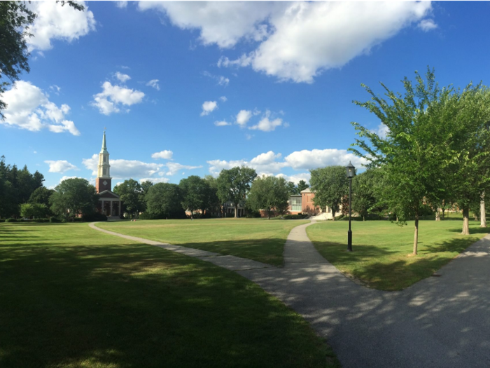 We arrived at Andover on a sunny morning in October and were struck by how much the high school resembles a college.