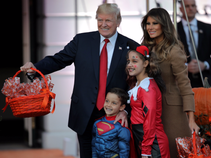 The couple also posed for photographs with the children.