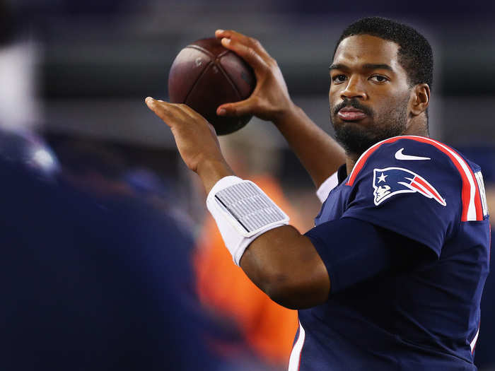 Jacoby Brissett was selected by the Patriots in the third round of the 2016 draft. He started two games his rookie season during Brady