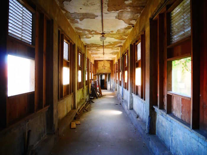 The hospital is a maze of hallways and wards where patients were organized by disease, including measles, scarlet fever, tuberculosis, mumps, and whooping cough.