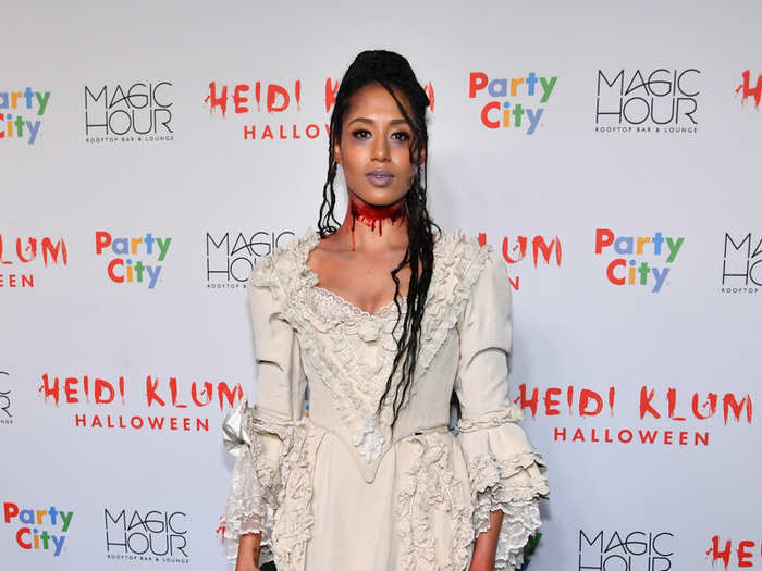 Actress Margot Bingham came as a slain character.