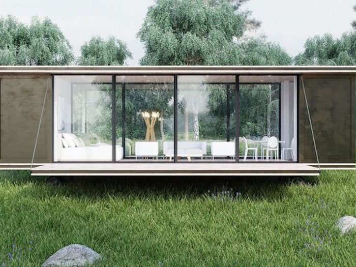 Walden Monterey will also include a "roving room" where prospective buyers can stay for brief visits. The glass box can be moved to different lots — wherever the buyer is looking.