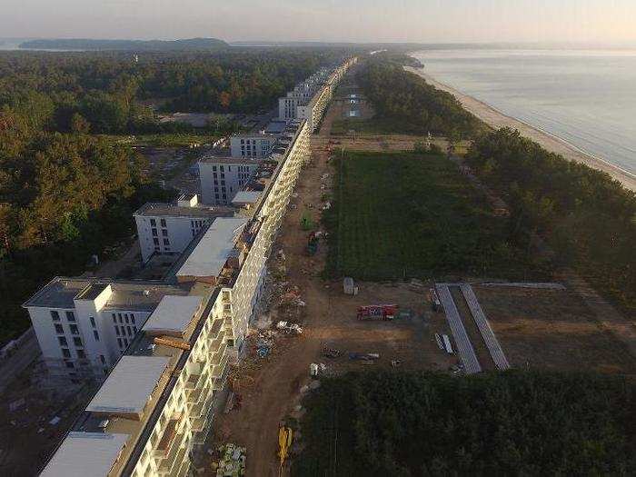 In the center of Prora, Hitler commissioned a festival hall large enough to hold all 20,000 residents at once.