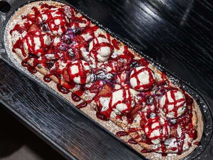 Also gracing the menu is a dessert pizza called the Lori Lane, which turns out to be quite a challenge to tackle. It