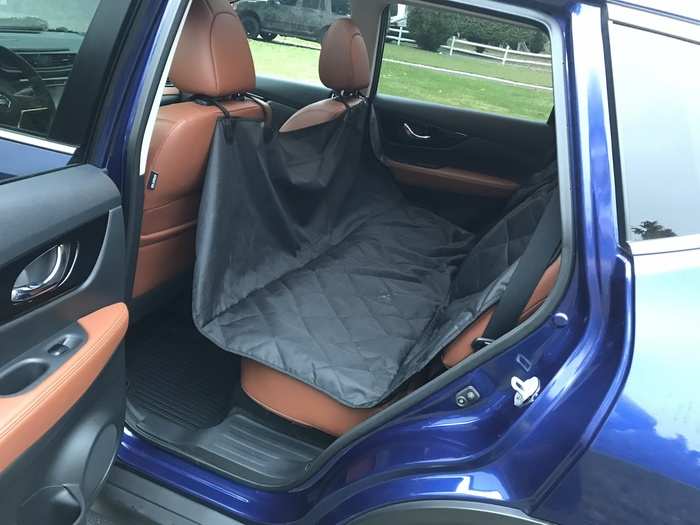 This seat-cover system attaches to the headrests and means that Rover won