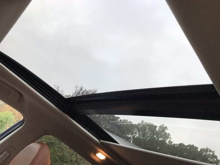 This power panoramic moon roof is a wonderful feature, but it does come as part of over $2,000 in add-ons.