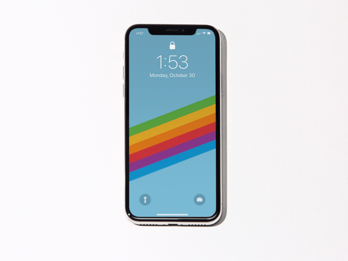 Without a physical home button, the screen on the iPhone X covers nearly the entirety phone