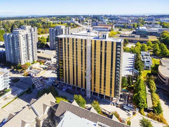 Brock Commons, an 18-story student dorm at the University of British Columbia in Vancouver, is currently the tallest wooden building in existence.