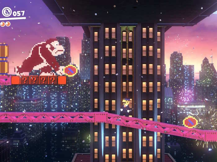 Donkey Kong himself, in all his original 8-bit glory: