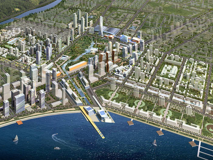 In Songdo City, South Korea, Gale International is building the International Business District (IBD) on reclaimed land along the Yellow Sea.