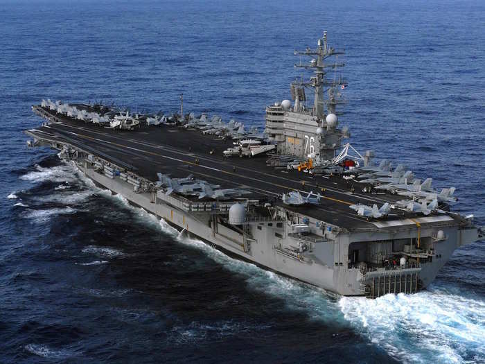 USS Ronald Reagan just finished a three-day long drill in the Sea of Japan. A Japanese destroyer and two Indian warships also took part.