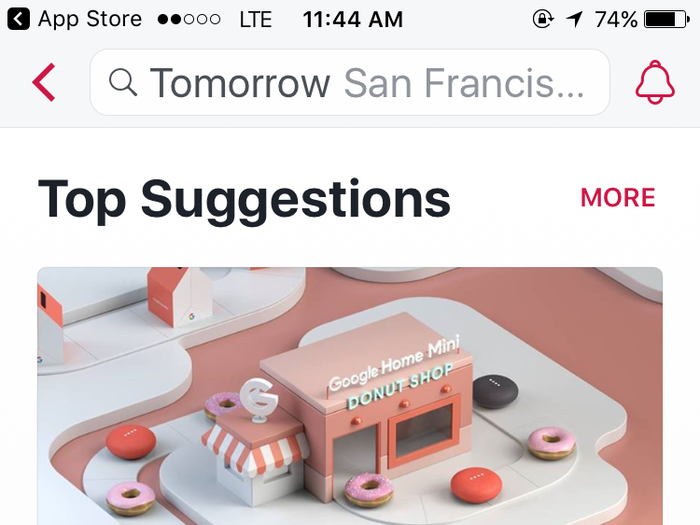 Once you select a day, Local will offer its "Top Suggestions" for things to do.