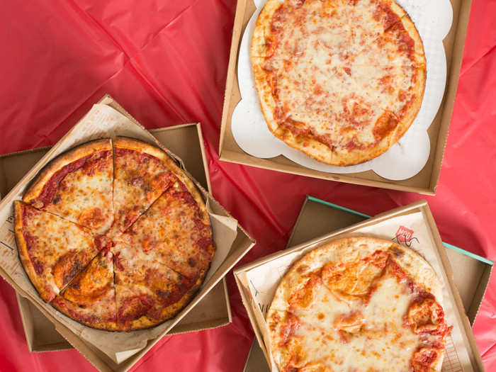 Our test had two categories: the classic cheese pizza and a meat-lover