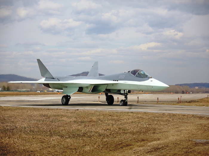 The Su-57, originally called the T-50, made its maiden flight in January 2010.