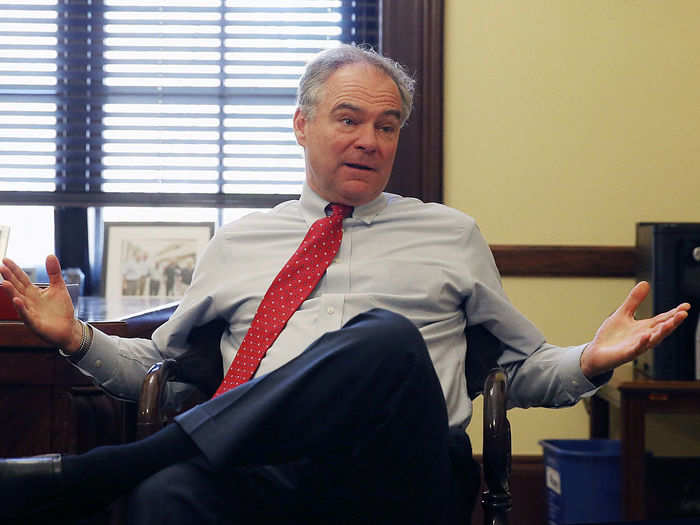 Democratic Sen. Tim Kaine of Virginia