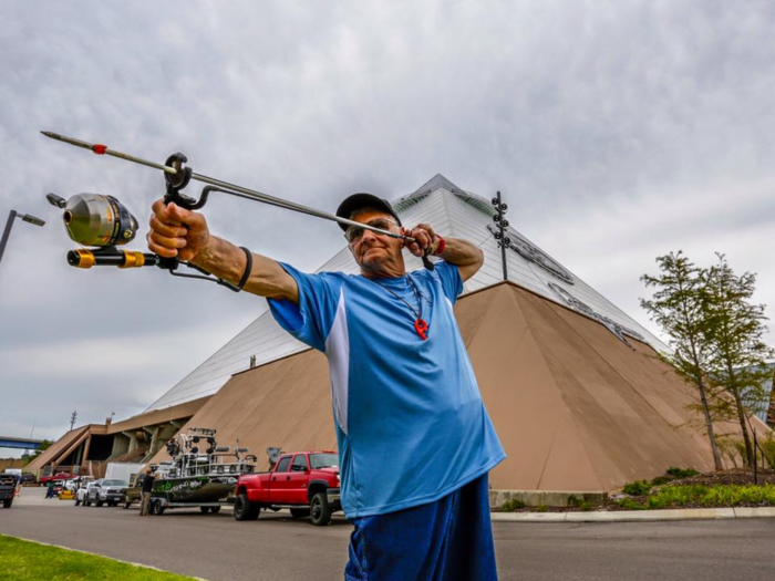 The pyramid regularly hosts fishing tournaments and other events.