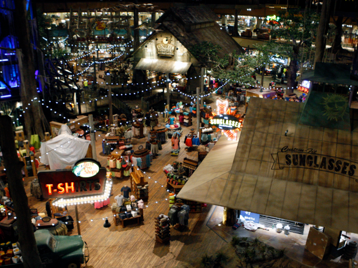 Bass Pro Shops worked to make good use of the space.