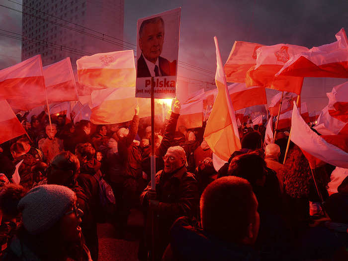 The Polish far-right has found itself emboldened by the rightward shift in Poland