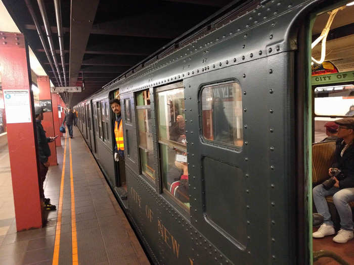 The final car looked more like a train line than the modern subway system: