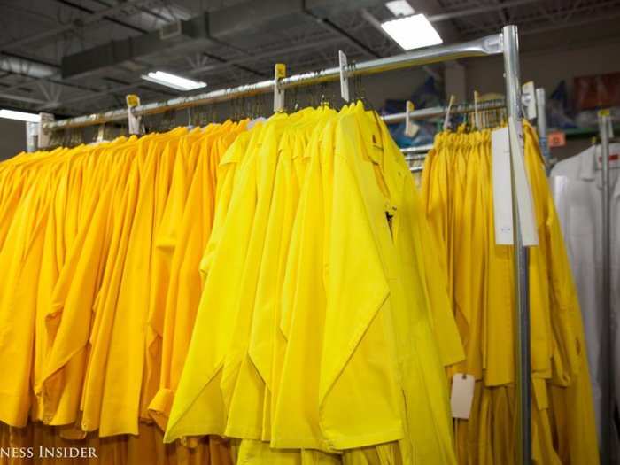 The costumes stored at the warehouse are worth more than $2 million in total. Rain and snow are the costume department